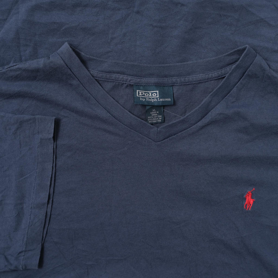 Vintage Polo Ralph Lauren V-Neck T-Shirt XLarge 