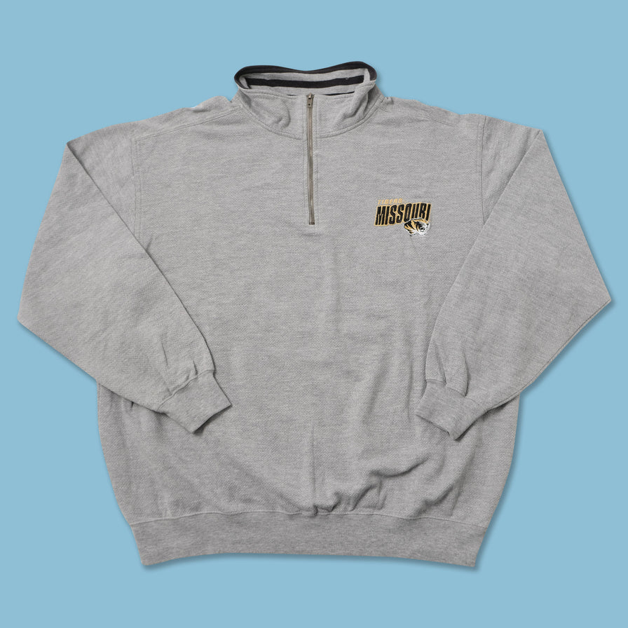 Vintage Missouri Tigers Q-Zip Sweater Large 