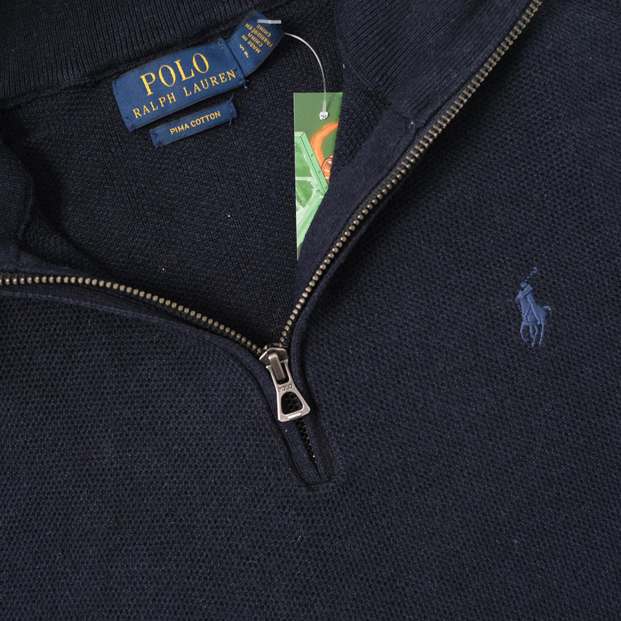 Vintage Polo Ralph Lauren Q-Zip Sweater Small 