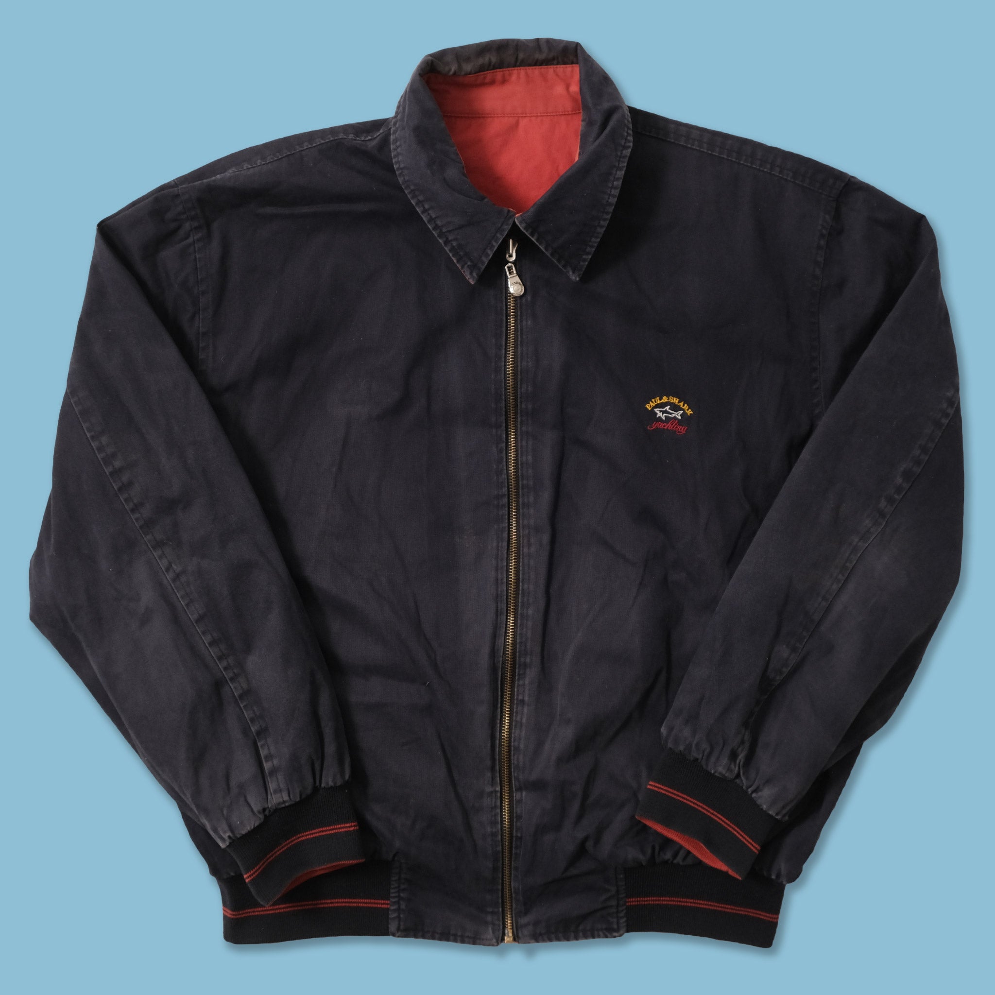 Vintage Paul Shark Reversible Harrington Jacket Large Double