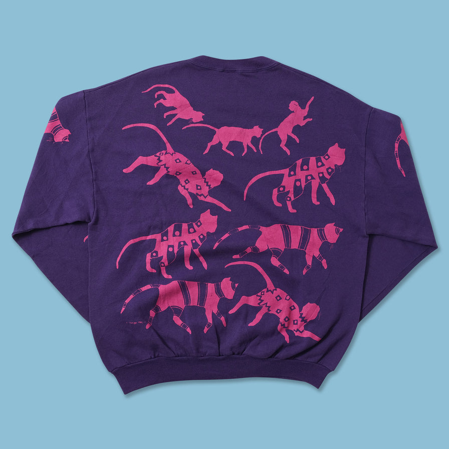 Vintage Cats Sweater XLarge 