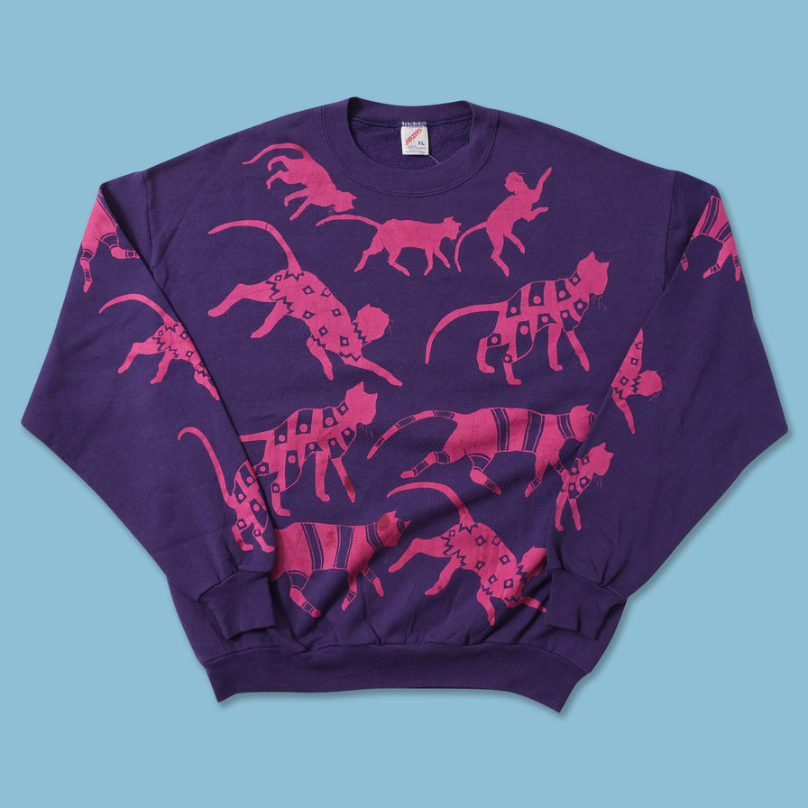 Vintage Cats Sweater XLarge 