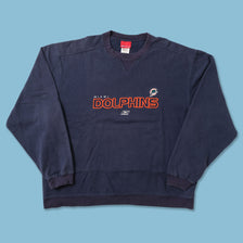 Vintage Reebook Miami Dolphins Sweater XLarge 