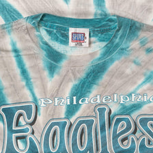 Vintage Philadelphia Eagles Tie Dye T-Shirt Large 