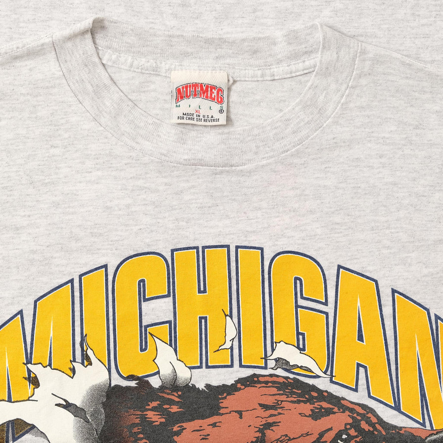 Vintage Nutmeg Michigan Wolverines T-Shirt Large 