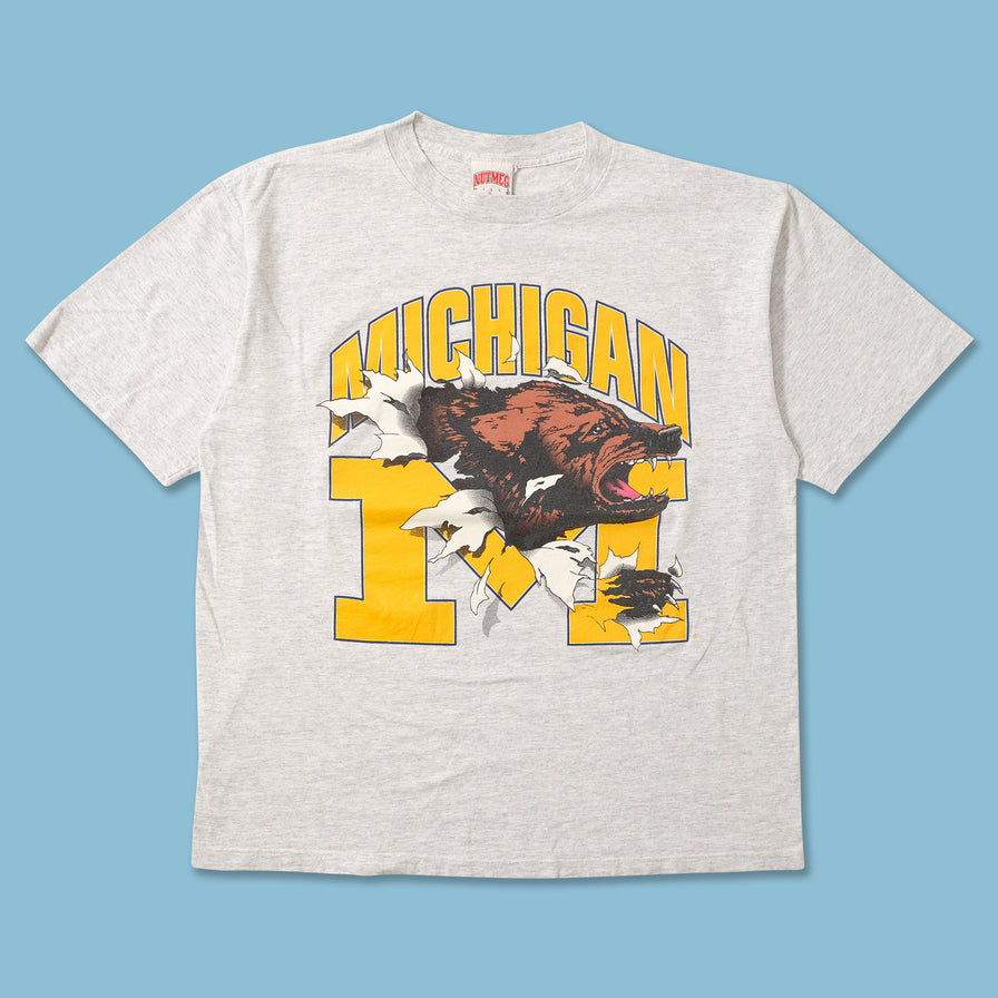 Vintage Nutmeg Michigan Wolverines T-Shirt Large 