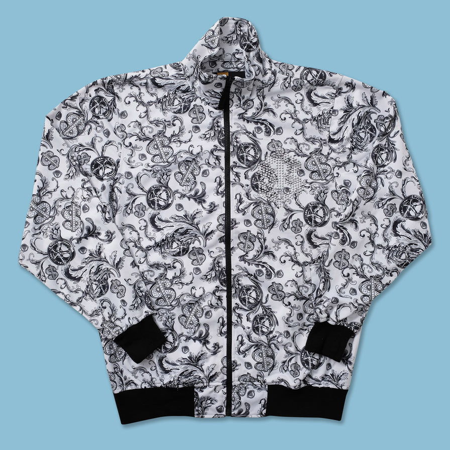 Y2K Raw Blue Track Jacket Large 