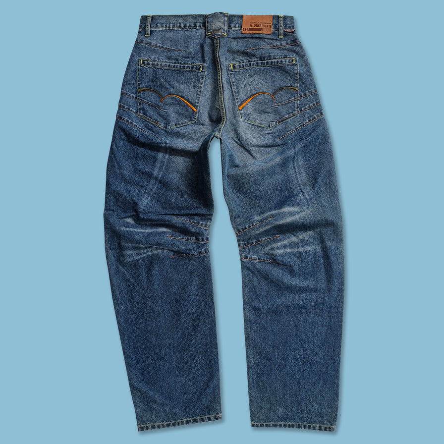 Y2K El Presidente Denim Pants 34x32 
