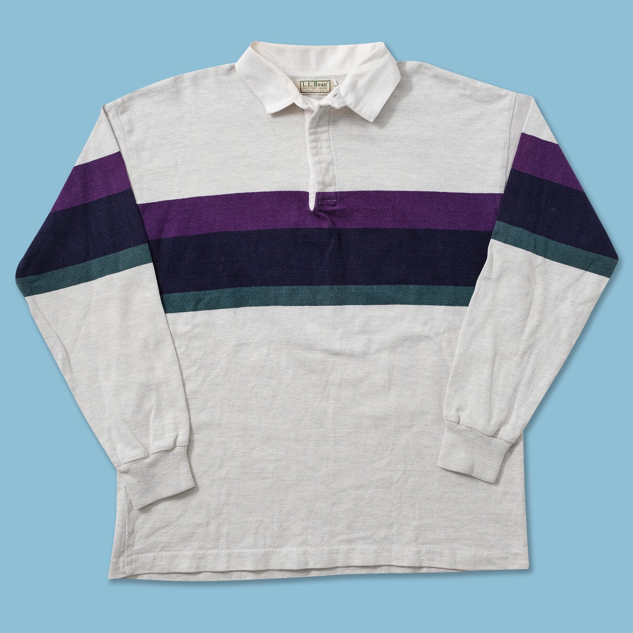 90’s LLBean Rugby shirts Men's Bean's Vintage Soft Rugby, Embroidered