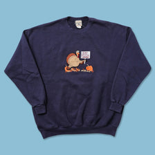 Vintage Eat Pizza Sweater XLarge 
