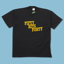 Vintage Fifty Hits Forty T-Shirt Large 