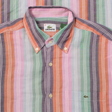 Vintage Lacoste Striped Shirt Medium 