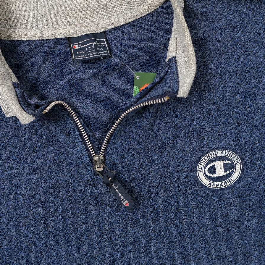 Vintage Champion Q-Zip Polo Medium 