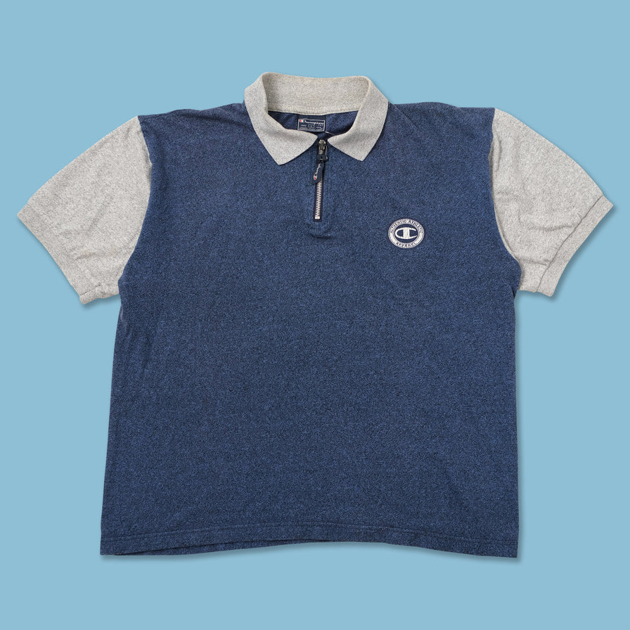 Vintage Champion Q-Zip Polo Medium 