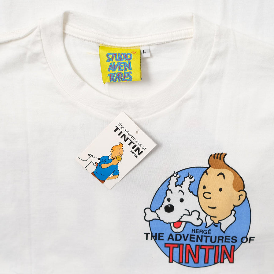 Vintage DS Tintin The Black Island T-Shirt Large 