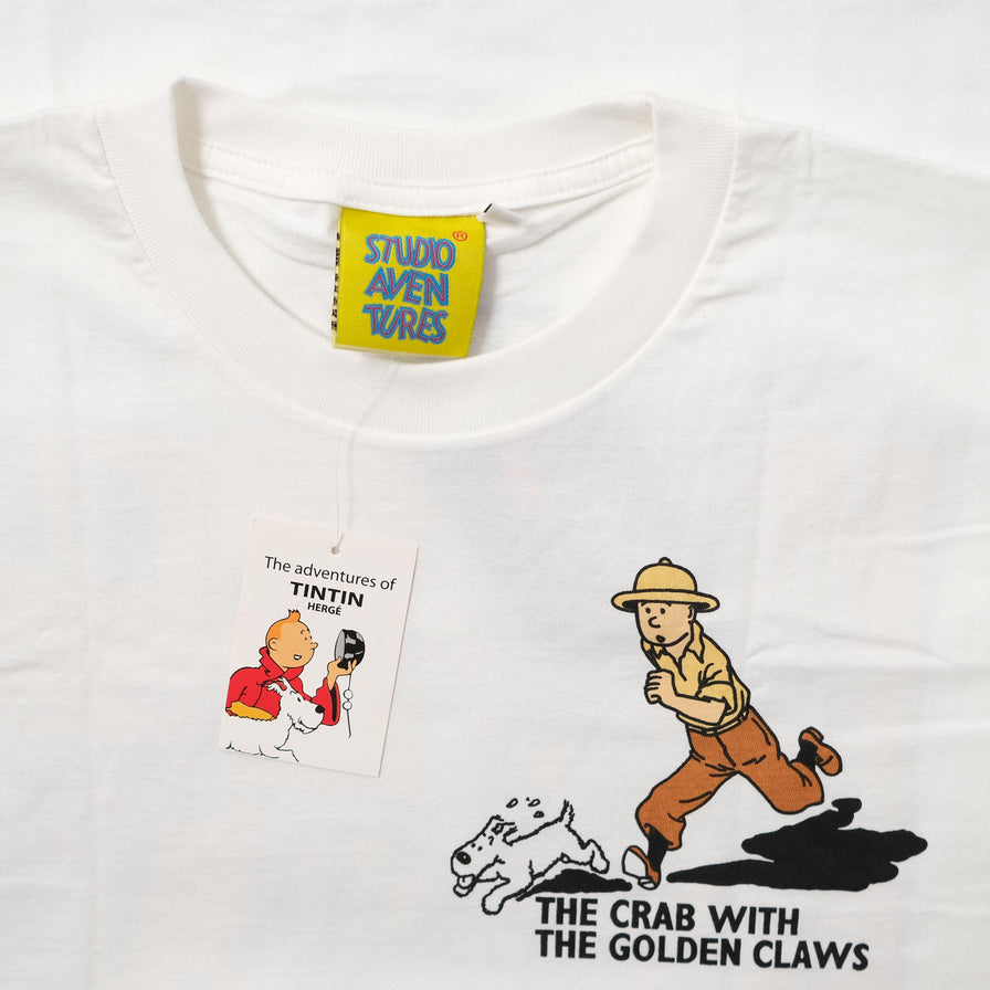 Vintage DS Tintin The Crab With The Golden Claws T-Shirt Large 