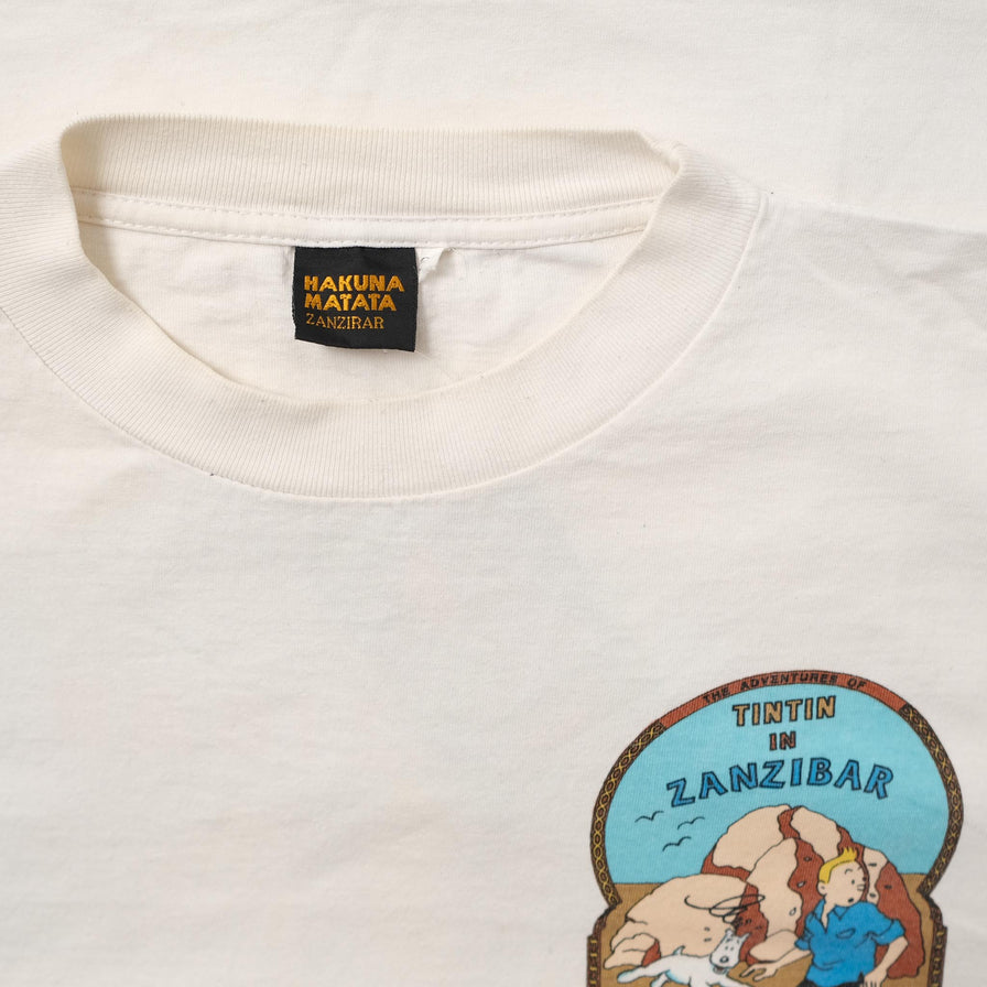 Vintage Tintin in Zanzibar T-Shirt Small 