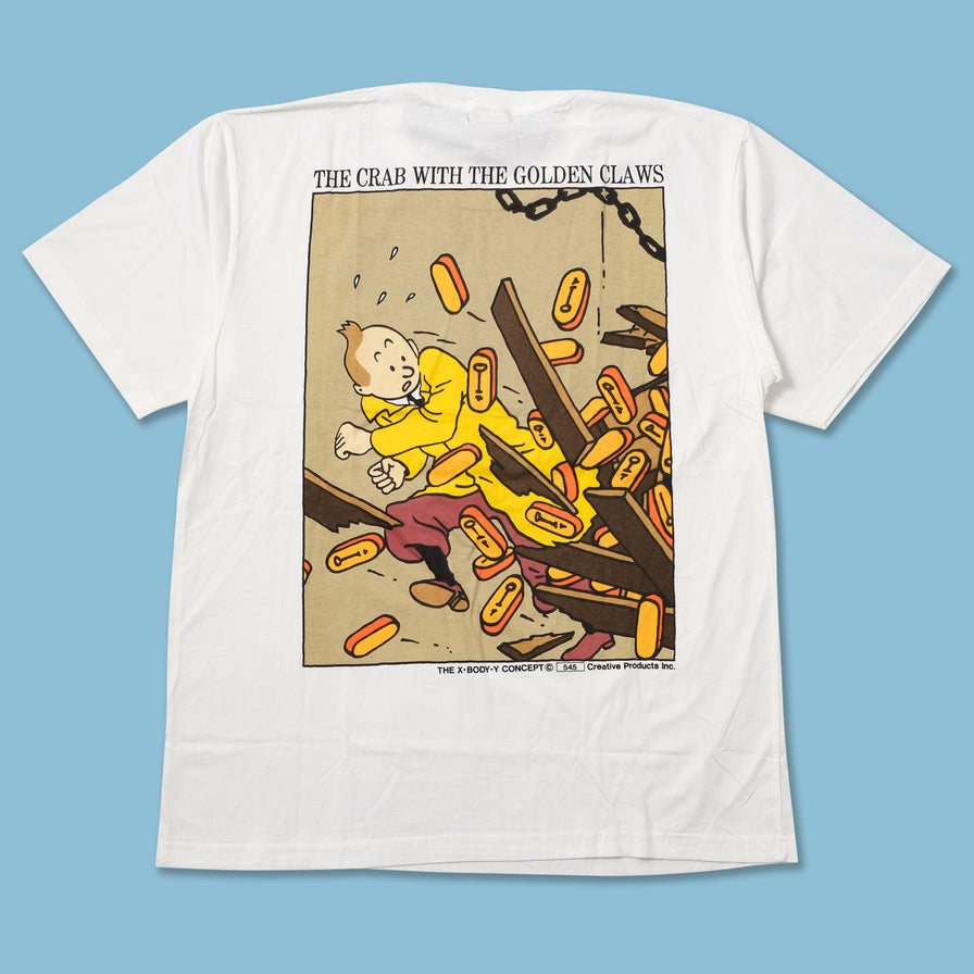 Vintage DS Tintin The Crab With The Golden Claws T-Shirt Large 