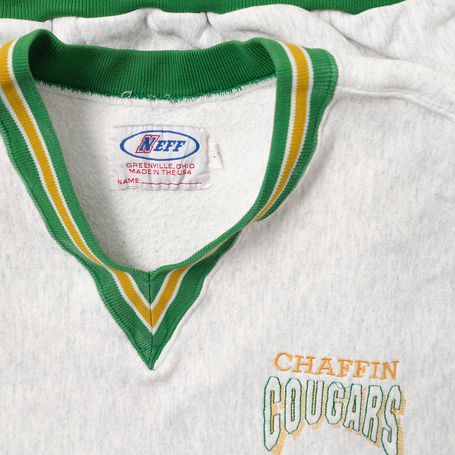 Vintage Chaffin Cougars V-Neck Sweater Large 