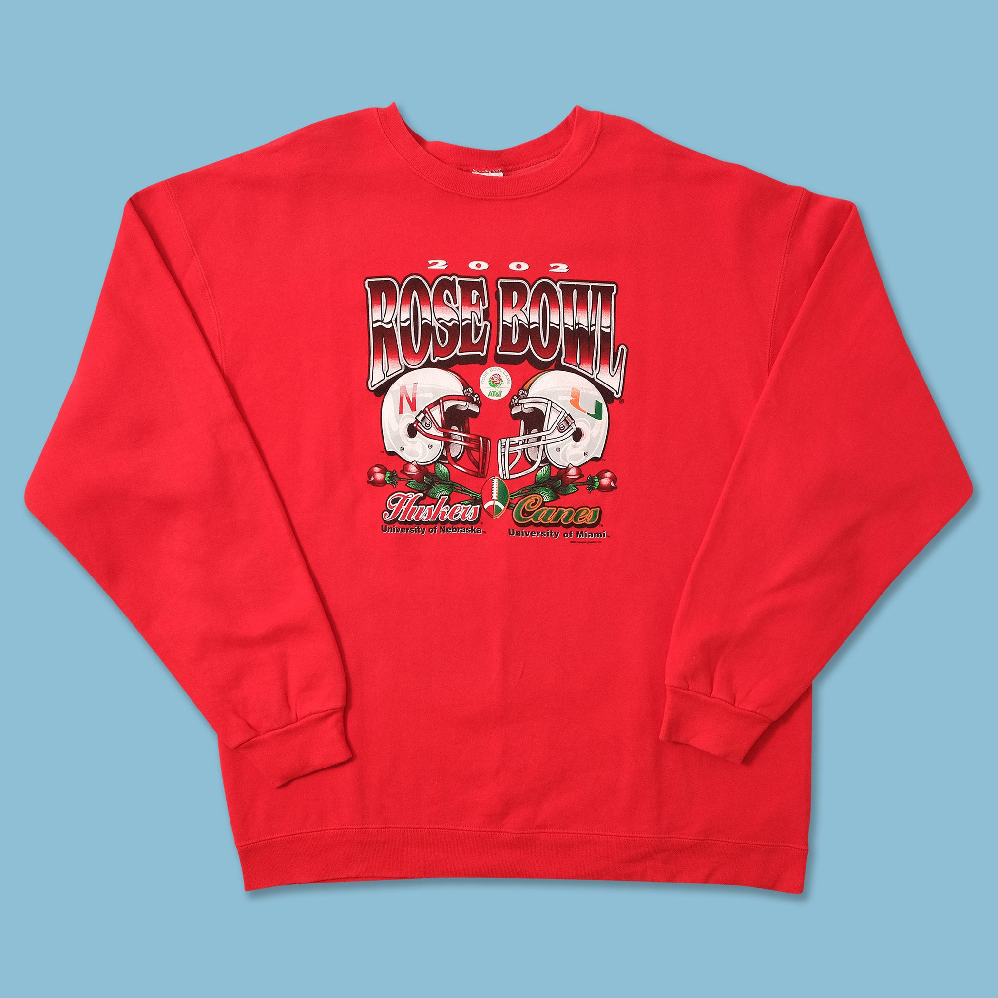 2002 Rose Bowl Miami Vs. Nebraska Crewneck (M)