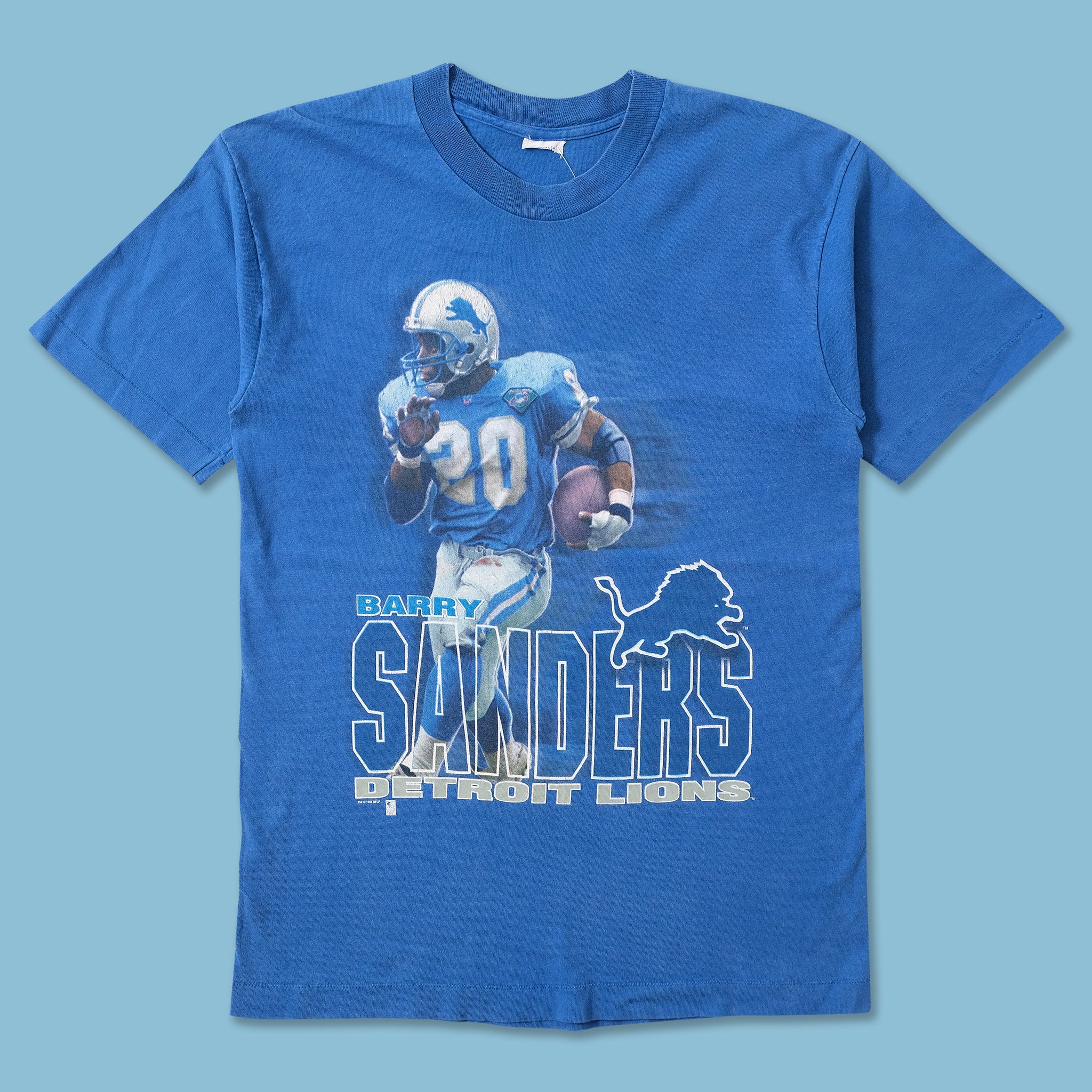 BARRY SANDERS Vintage Salem Sportswear Shirt 1995 Detroit Lions