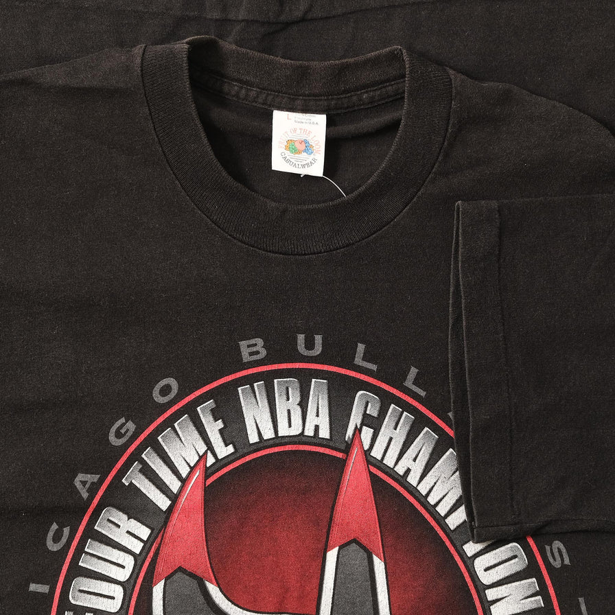 1996 Chicago Bulls Four Time Champions T-Shirt Large 