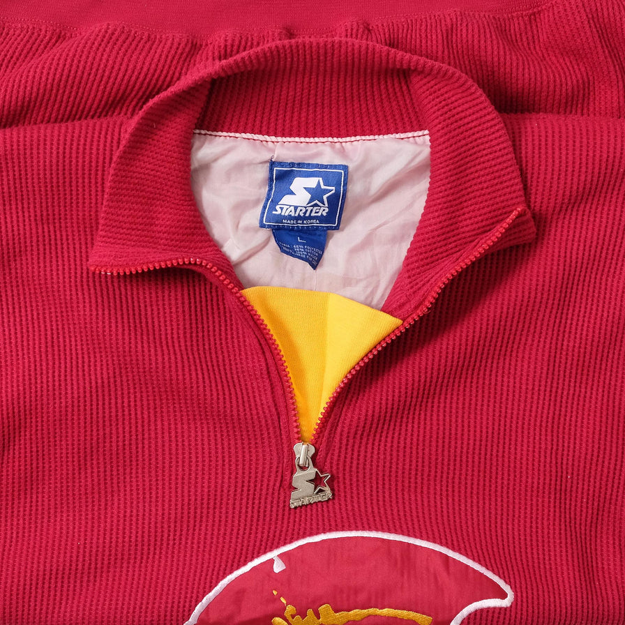 Vintage Starter Lined Q-Zip Pullover Large 