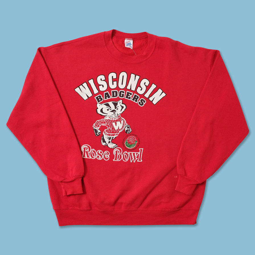 Vintage Wisconsin Badgers Rose Bowl Sweater XLarge 