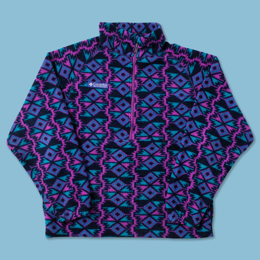 Women's Vintage Columbia Half Zip Fleece Small 