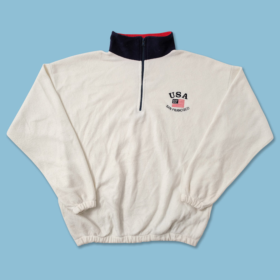 Vintage USA San Francisco Q-Zip Fleece XLarge 