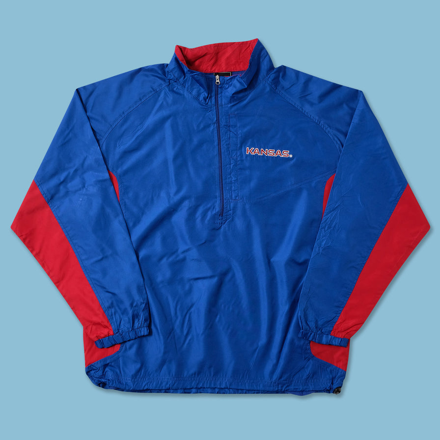 Kansas Jayhawks Half Zip Windbreaker Medium 