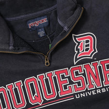 Vintage Duquesne University Q-Zip Sweater Small 