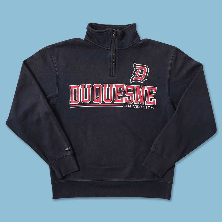 Vintage Duquesne University Q-Zip Sweater Small 