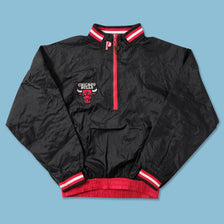 Women's Vintage Pro Player Chicago Bulls Half Zip Windbreaker Small 