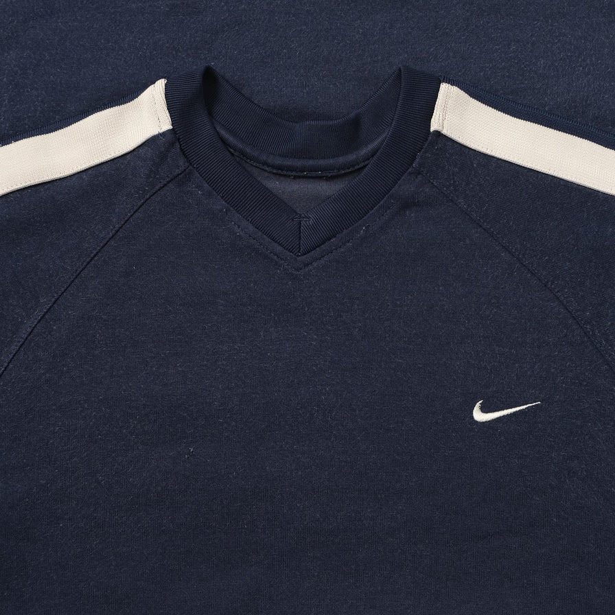 Vintage Nike Mini Swoosh V-Neck Jersey Small 