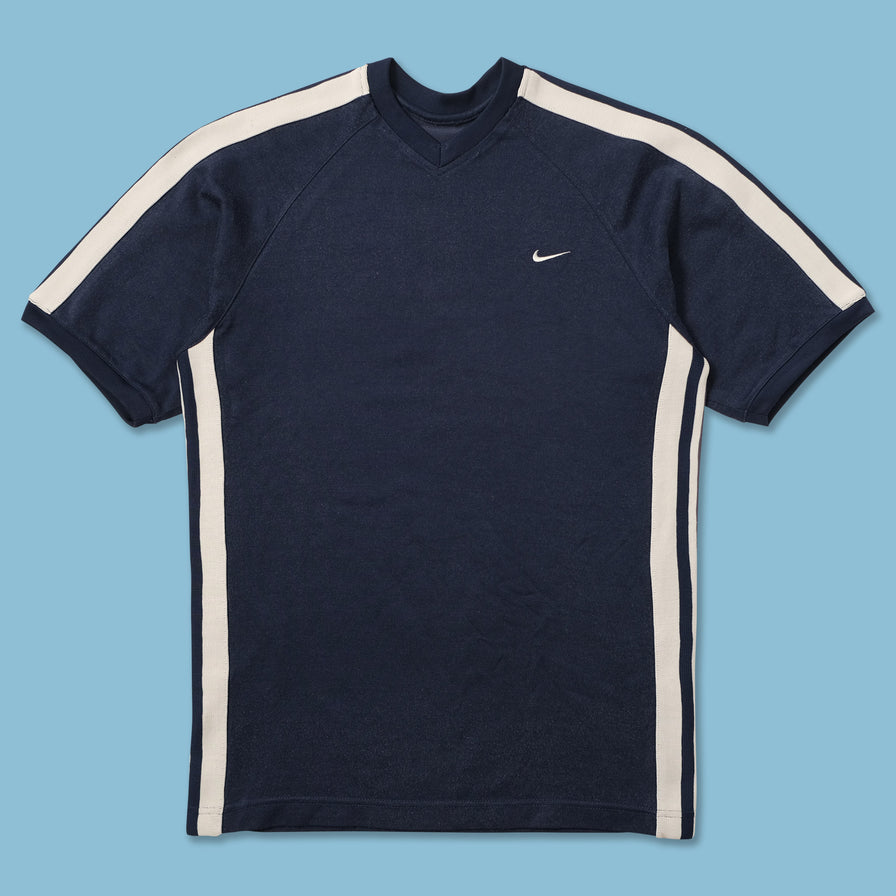Vintage Nike Mini Swoosh V-Neck Jersey Small 
