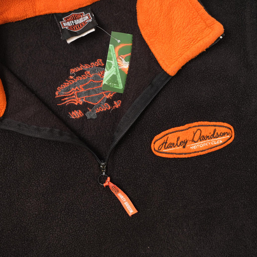 Vintage Harley Davidson Women’s Q-Zip Fleece Large 