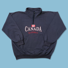 Vintage Canada Quebec Q-Zip Sweater XLarge 
