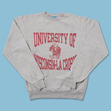 Vintage Champion Wisconsin Lacrosse Sweater Small 