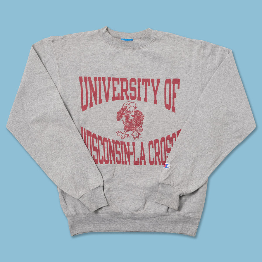 Vintage Champion Wisconsin Lacrosse Sweater Small 