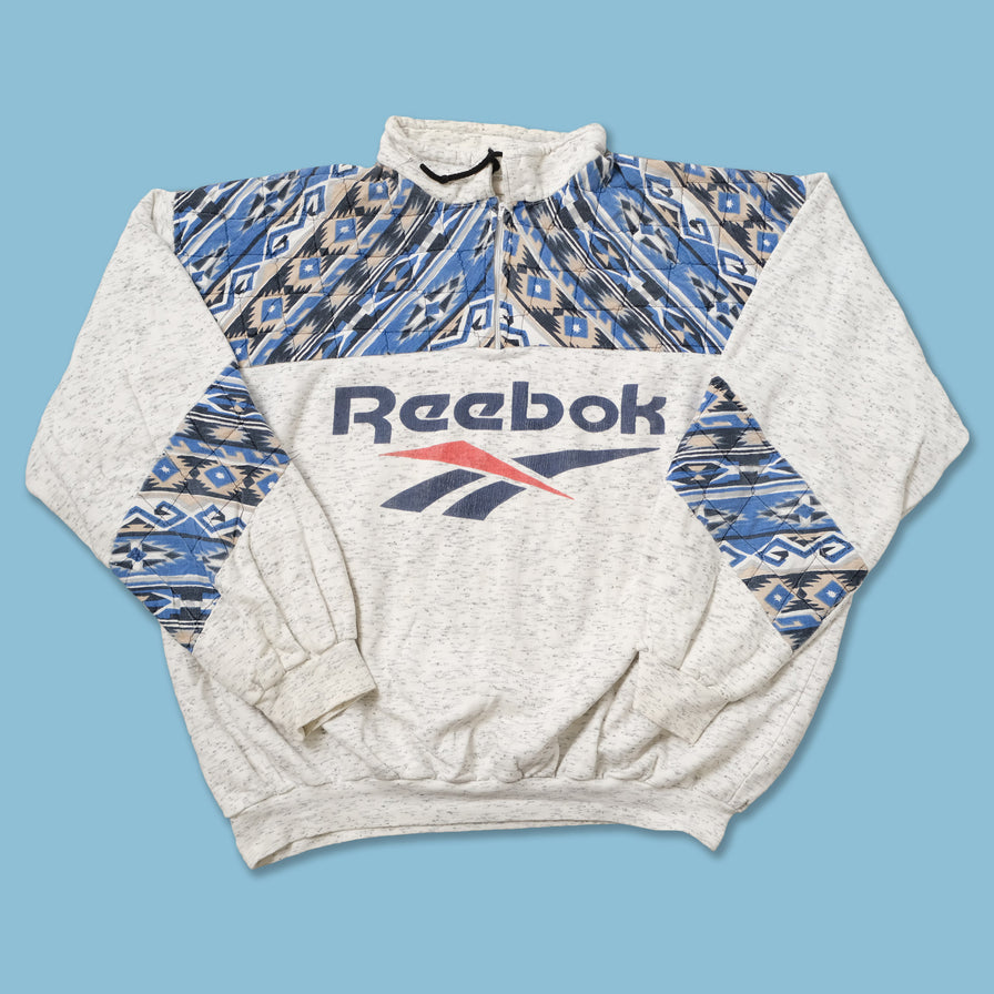 Vintage Reebok Q-Zip Sweater Large 