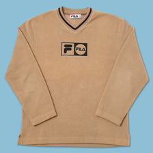 Vintage Fila V-Neck Fleece Large 