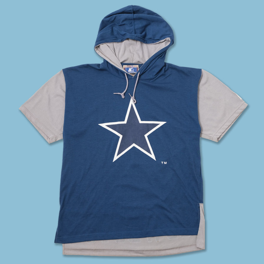 Vintage DS Starter Dallas Cowboys Hooded T Shirt Medium Double Double Vintage