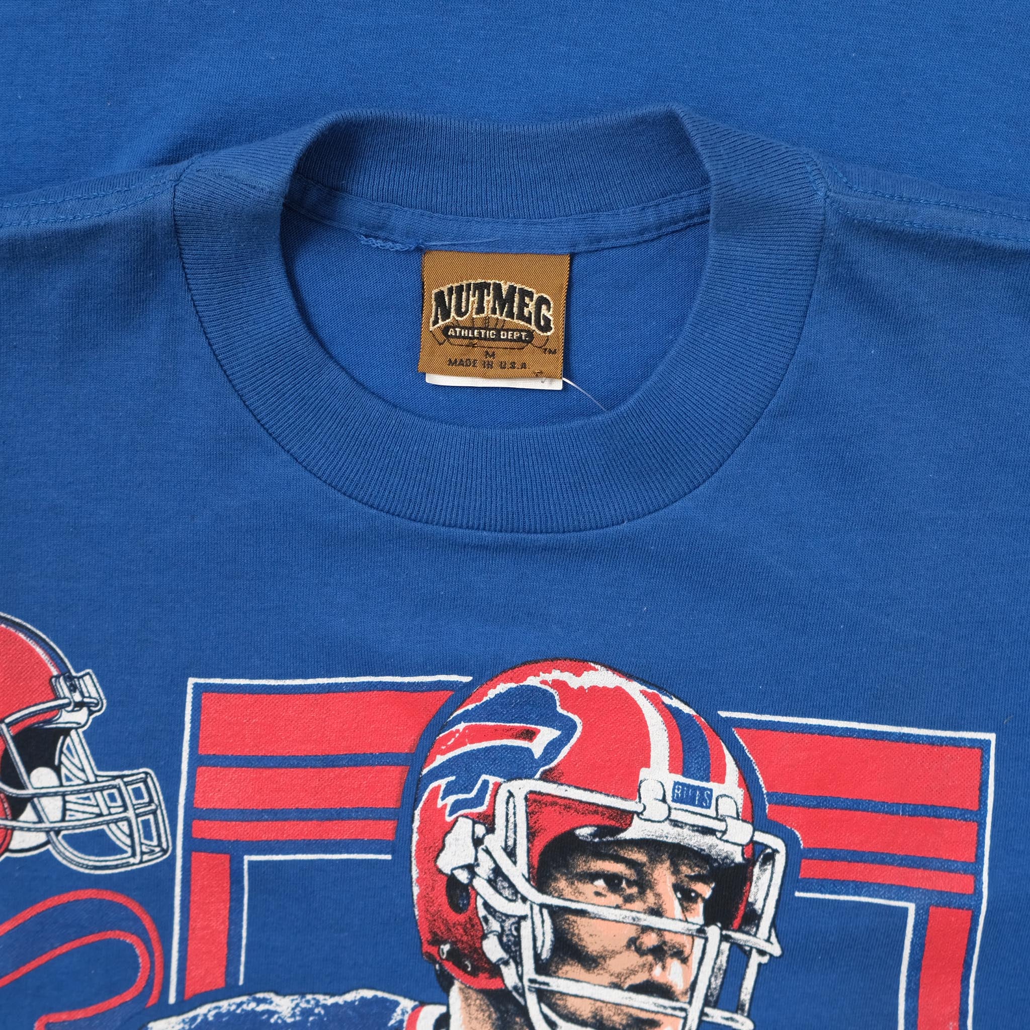 Vtg 80s #12 JIM KELLY Buffalo Bills NFL Garan T-Shirt YM (Deadstock)