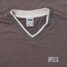 Vintage Fila V-Neck T-Shirt Medium 