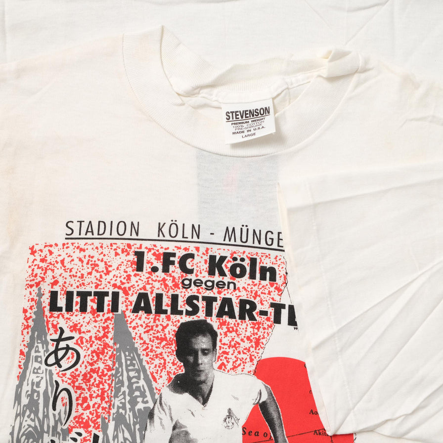 Vintage DS 1993 Litti All Star Team vs. 1. FC Köln T-Shirt Large 