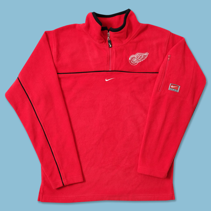 Vintage Nike Detroit Red Wings Q-Zip Fleece Small 