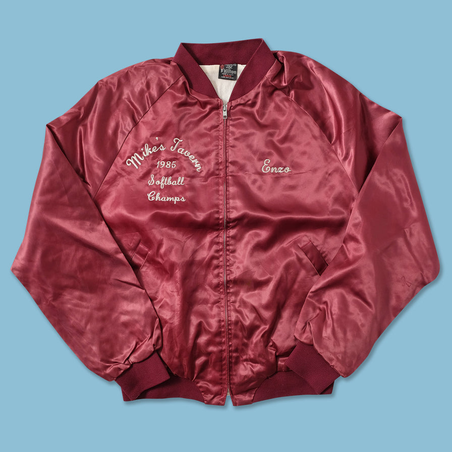 Vintage Satin Bomber Jacket Small 