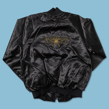 Vintage Satin Bomber Jacket Medium 