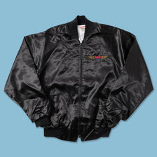 Vintage Satin Bomber Jacket Medium 